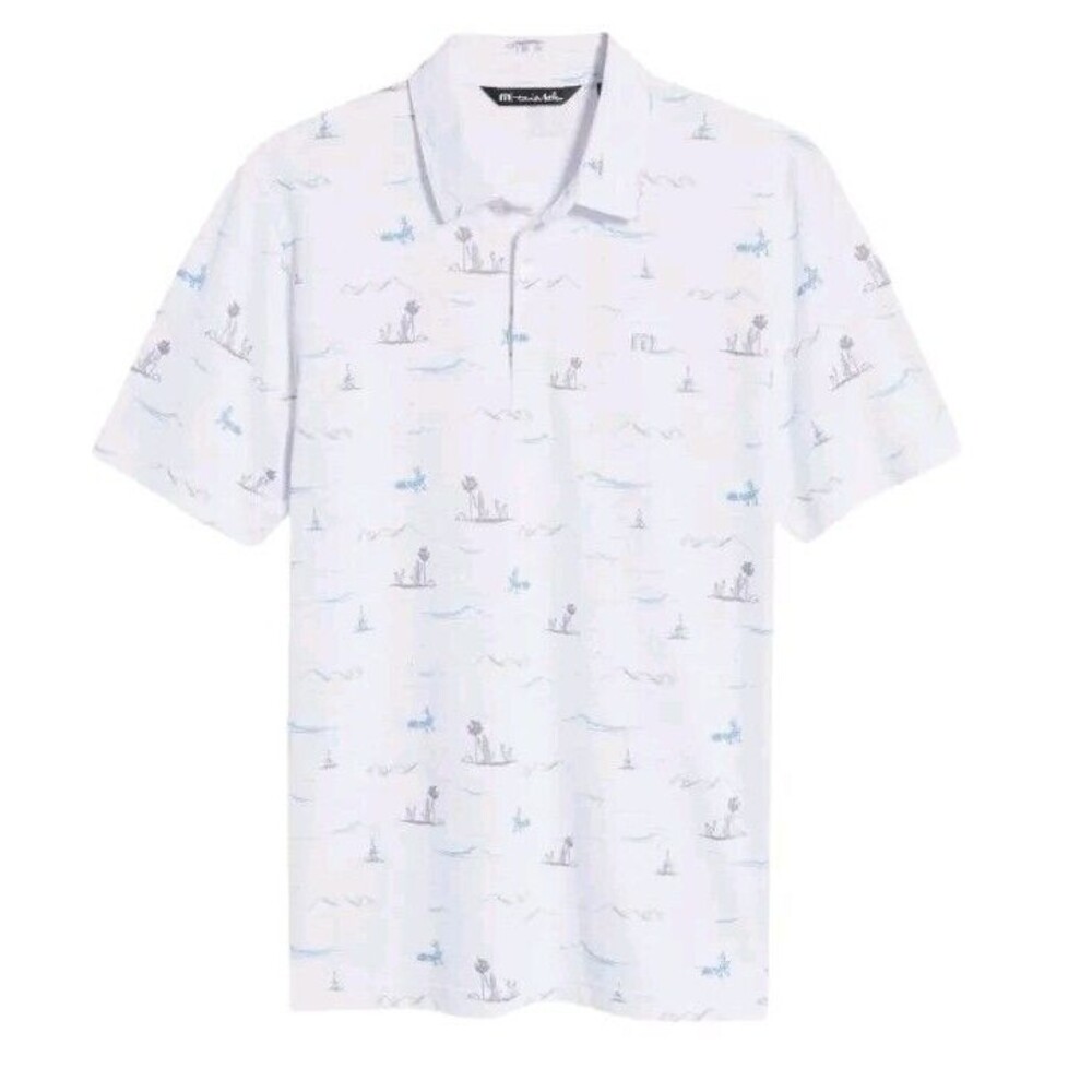 Warp Drive Polo Travis Mathew Size XL Cactus Desert Vibes Print Golf Classic